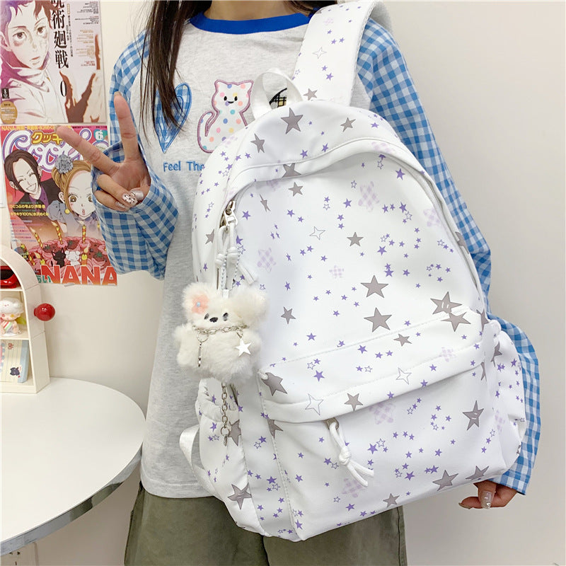 Girls' Star Patterned Backpack Bowlift