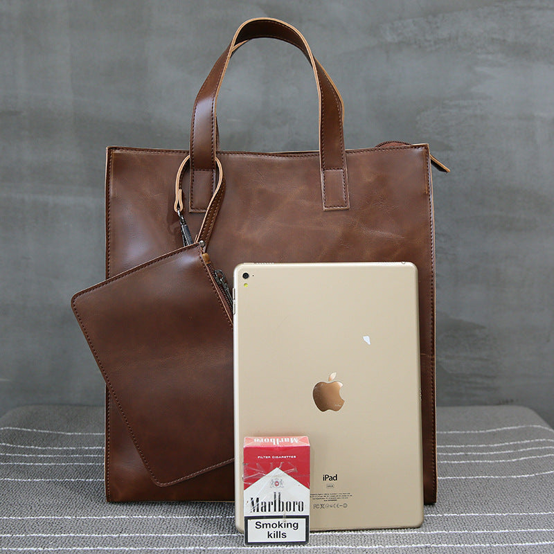Stylish and Spacious Leather Bag Bowlift