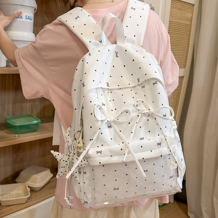 Stylish Polka Dot Pattern Backpack Bowlift