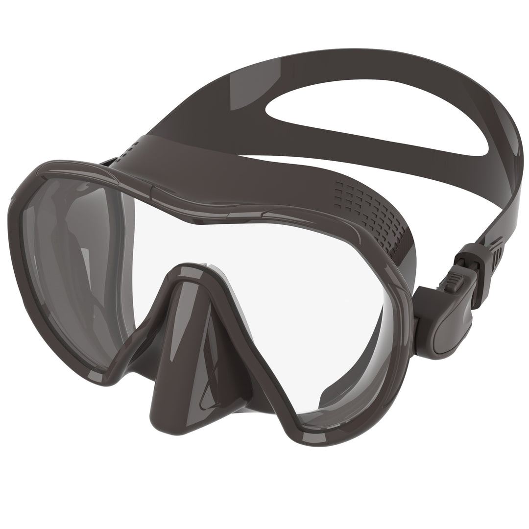 Diving mask with wide field of vision and comfortable silicone edge Bowlift
