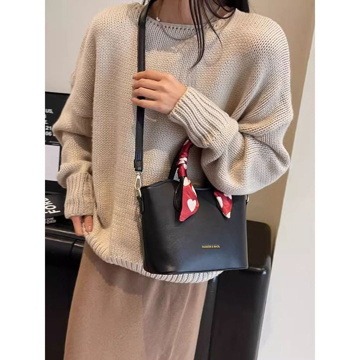 Chic Leather Satchel Bag Bowlift