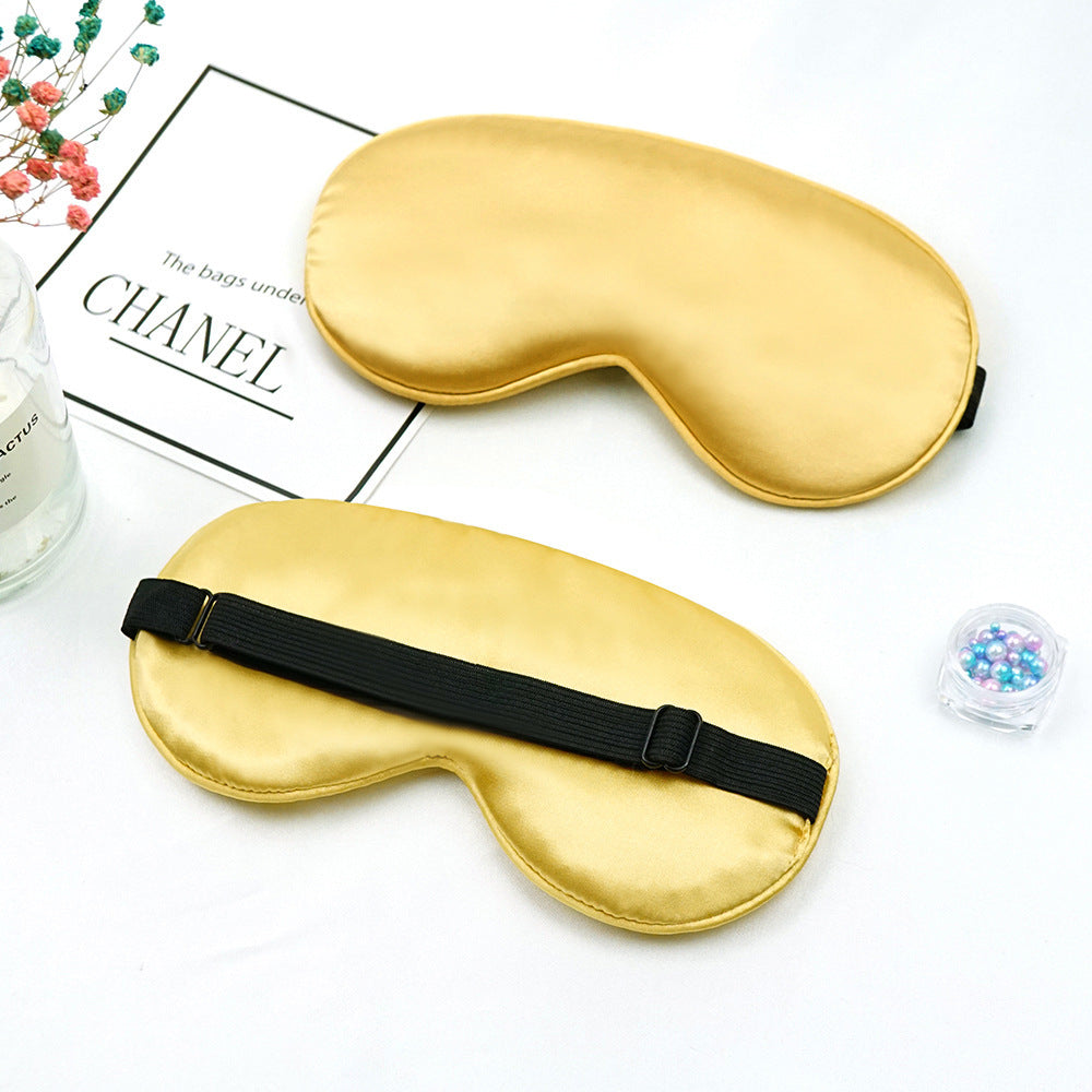 Unisex nan luxurious silk sleep mask with contoured eye cavity and adjustable elastic band Bowlift