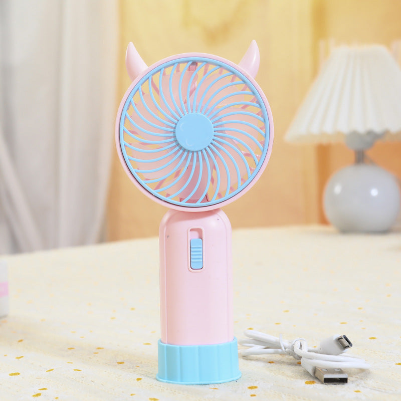 Ladies Portable Handheld Fan with Cute Bear Design Bowlift