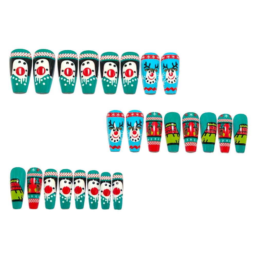 Artificial nails with festive Christmas design Bowlift