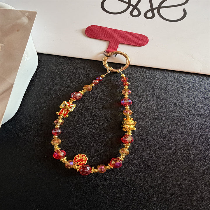 Cultural Charm Beaded Keychain Bowlift