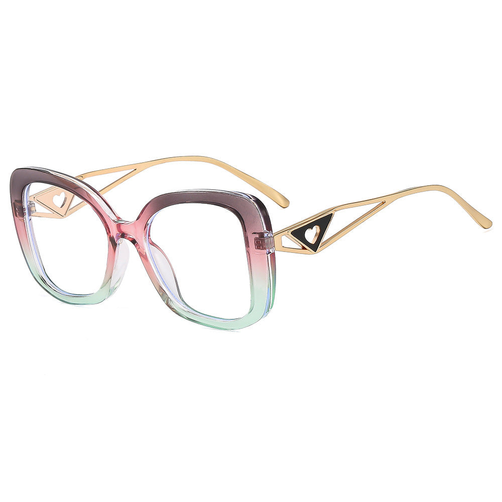 Ladies fashionable oversized sunglasses with luxurious heart detail Bowlift