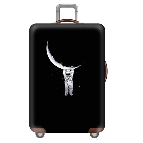 Unisex Hard Shell Luggage with Creative Astronaut Motto Bowlift