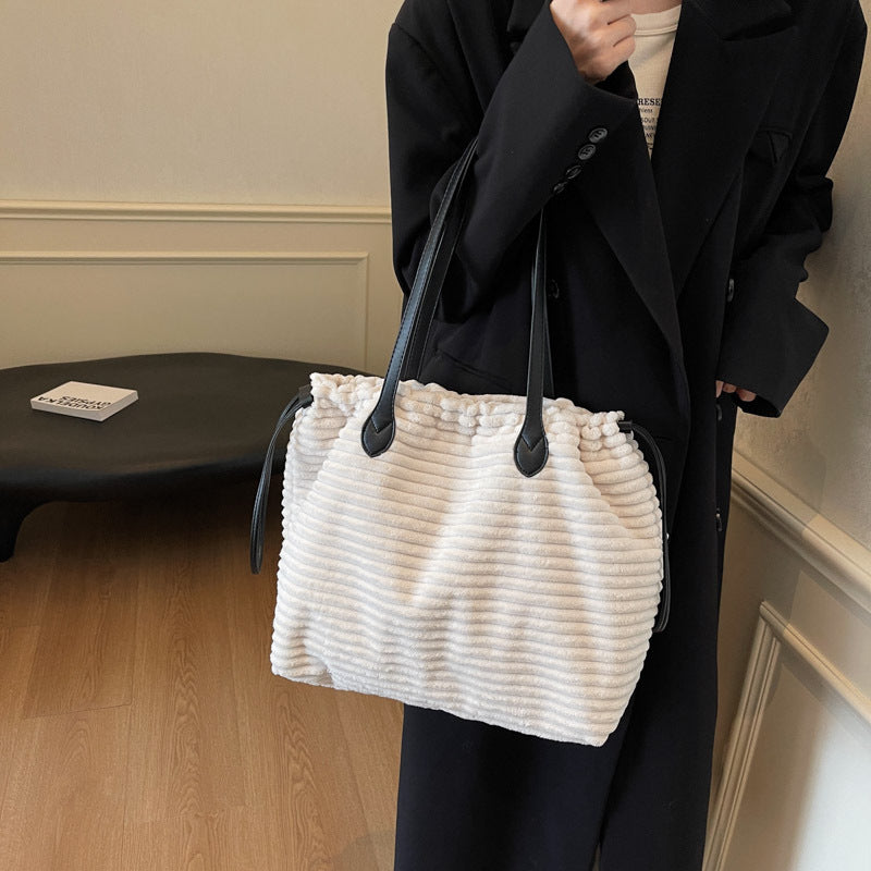 Textured Soft Fabric Tote Bowlift