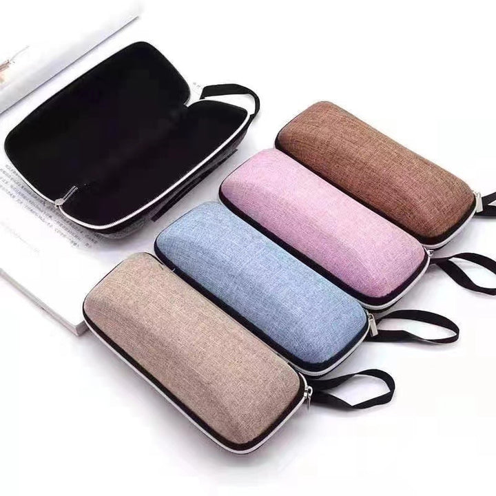 Protective hard shell eyeglass case with wrist strap Bowlift