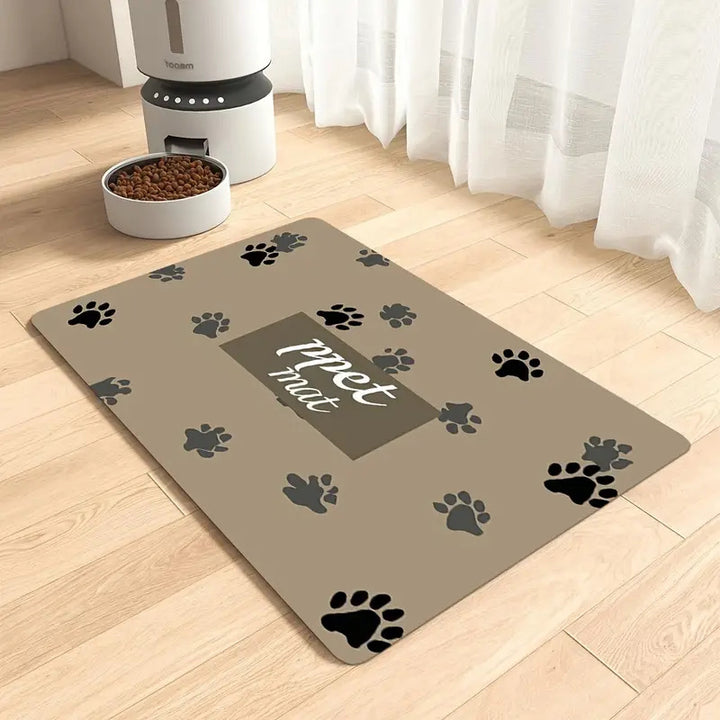 Extra large waterproof silicone pet feeding mat with non-slip backing Bowlift