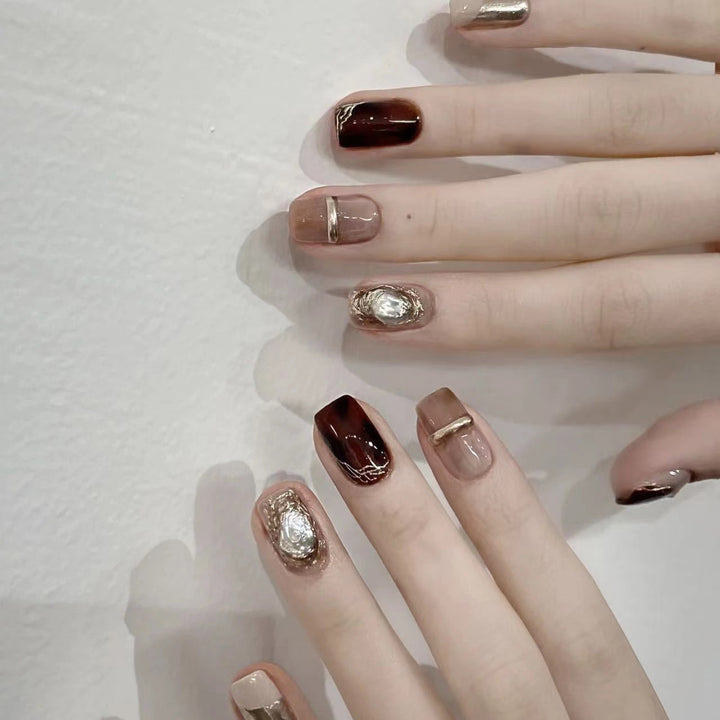 Premium Decorative Press-On Nail Art Set Bowlift