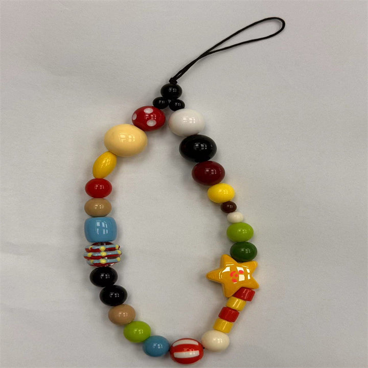 Colorful Decorative Beaded Phone Lanyard Bowlift