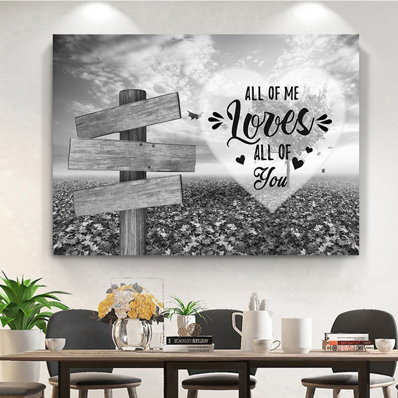 Family Quote Canvas Wall Art With Rustic Signpost Dock Photographic Print