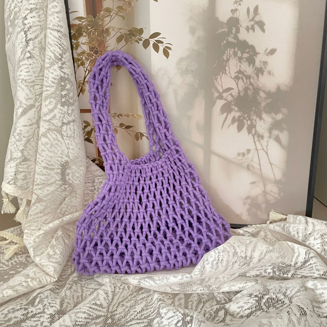 Hand-knotted tote bag with unique design Bowlift