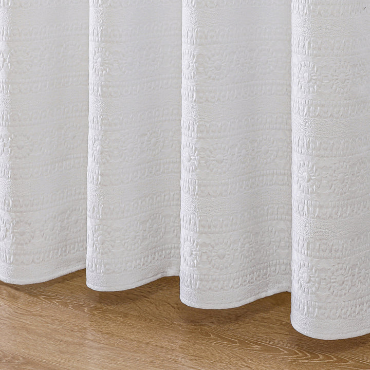 Textured Embossed Shower Curtain Bowlift