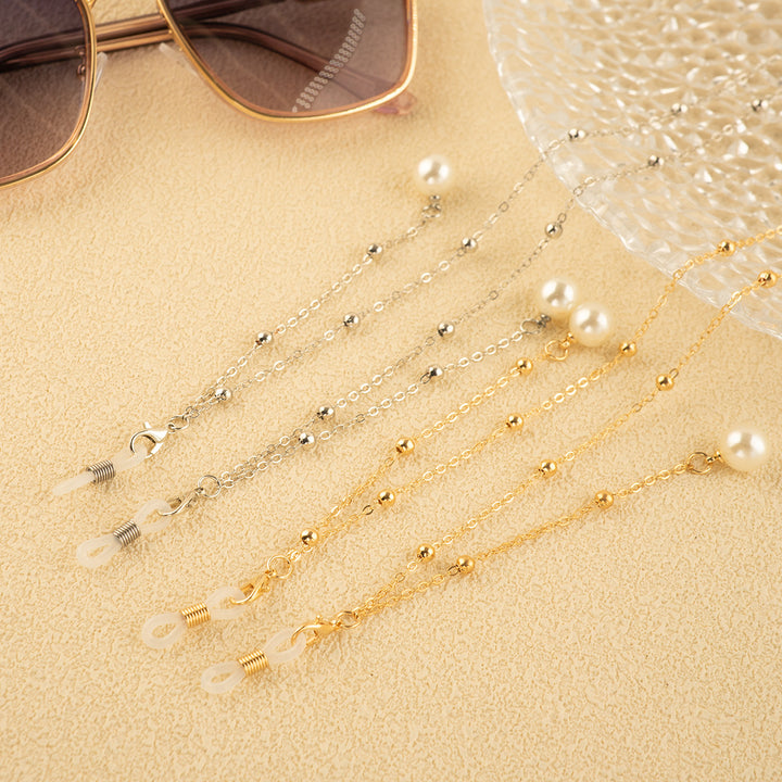 Elegant Pearl-Accent Eyewear Chain Bowlift