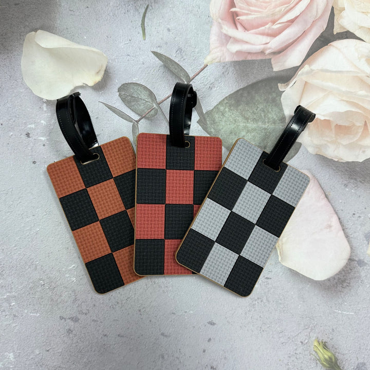 Checkerboard Pattern Luggage Tag Bowlift