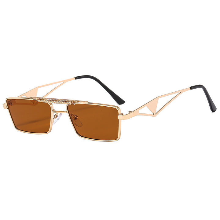 Fashionable sunglasses with square frame and mirrored lenses Bowlift