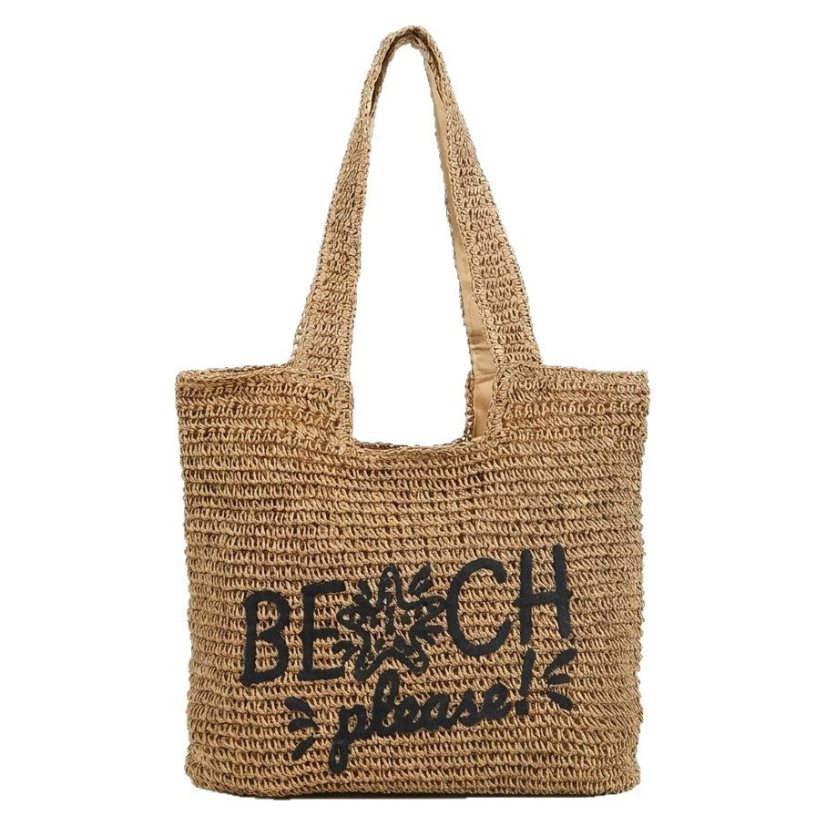 Leisure bag made of braided natural material Bowlift