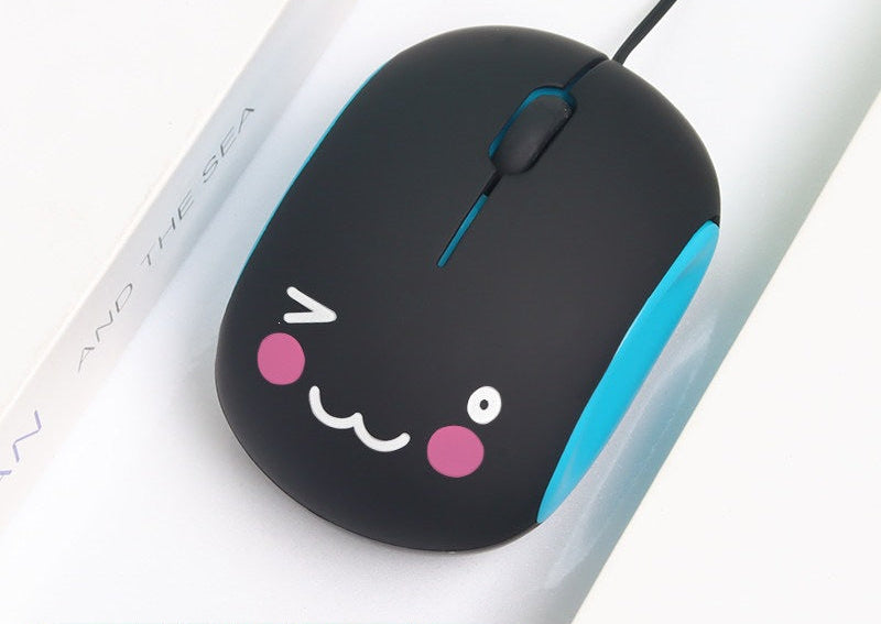 Cute Character Design Wired Mouse Bowlift