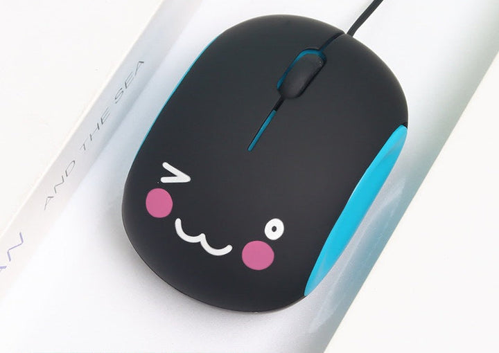 Cute Character Design Wired Mouse Bowlift