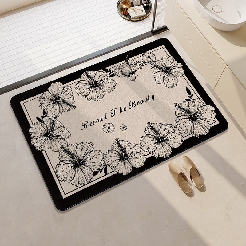 Playful Cat-Themed Bath Rug Bowlift