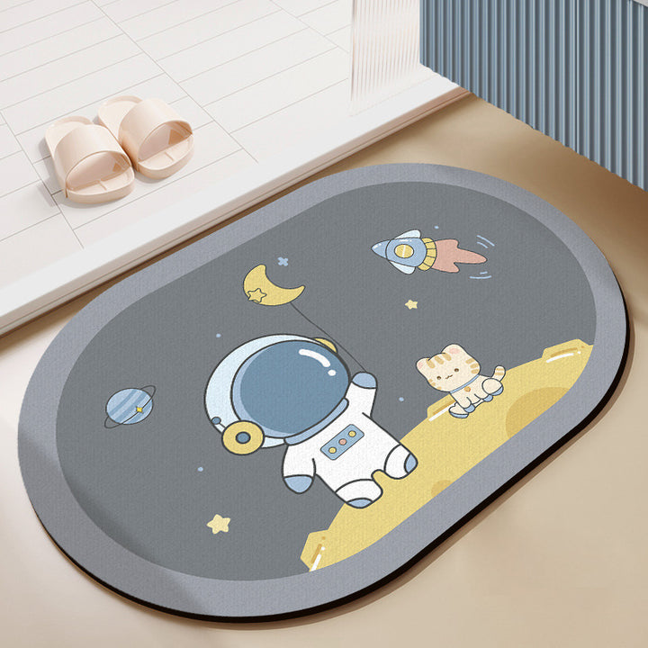 Stylish Checkerboard Bath Mat Bowlift