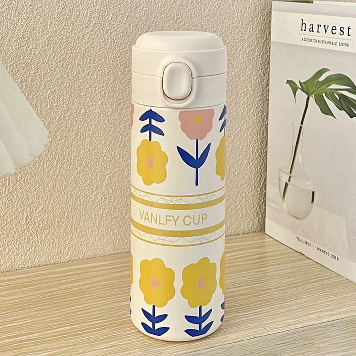 Women's Insulated Drinking Bottle with Innovative Leak Proof Bowlift