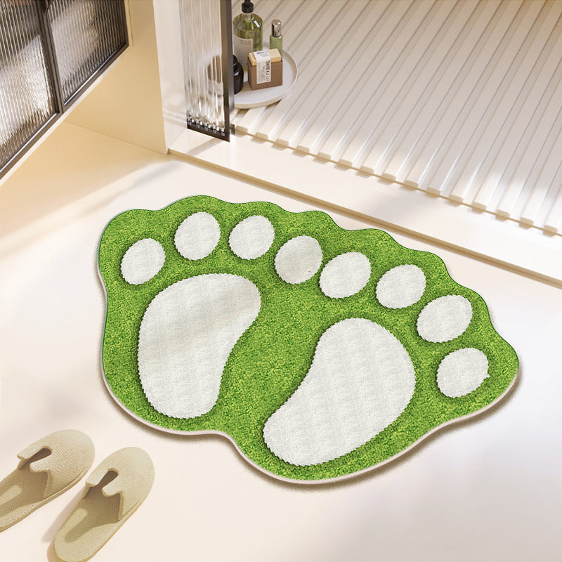 Fun Paw Print Bath Mat Bowlift