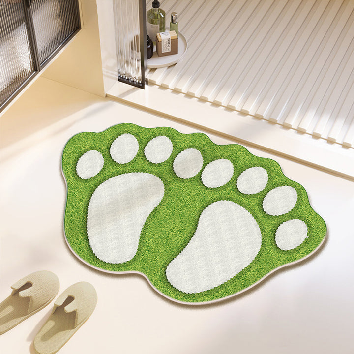 Fun Paw Print Bath Mat Bowlift