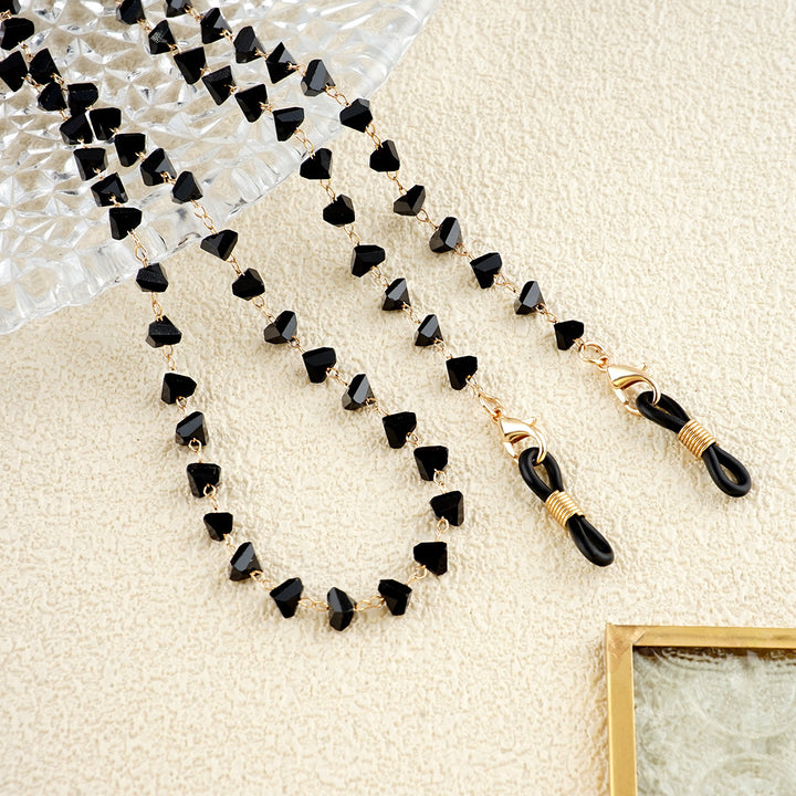 Heart-Shaped Beaded Eyewear Chain Bowlift