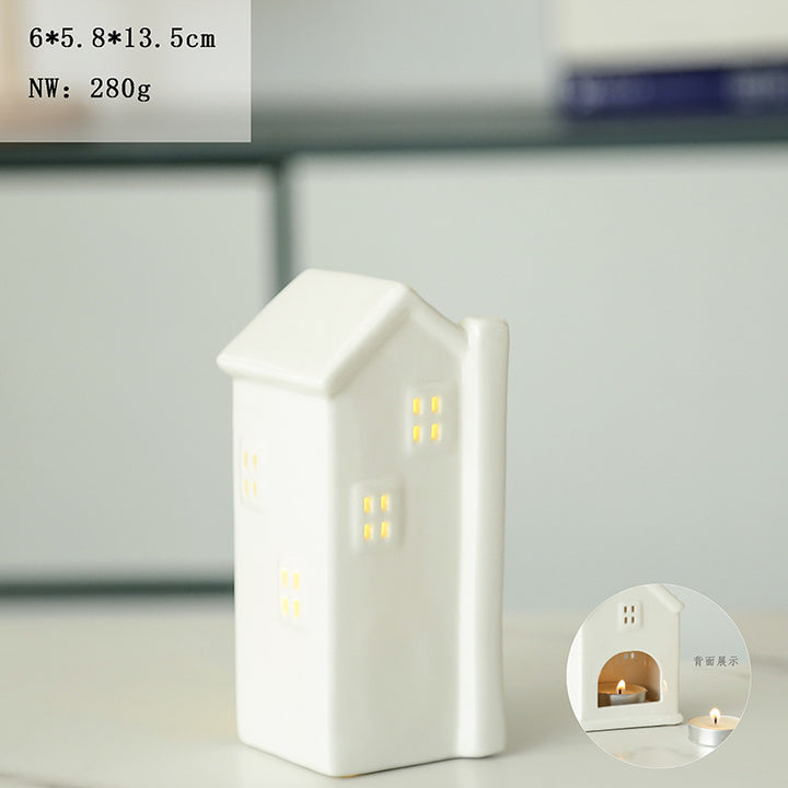 Ceramic House-Shaped Tea Light Holder Bowlift