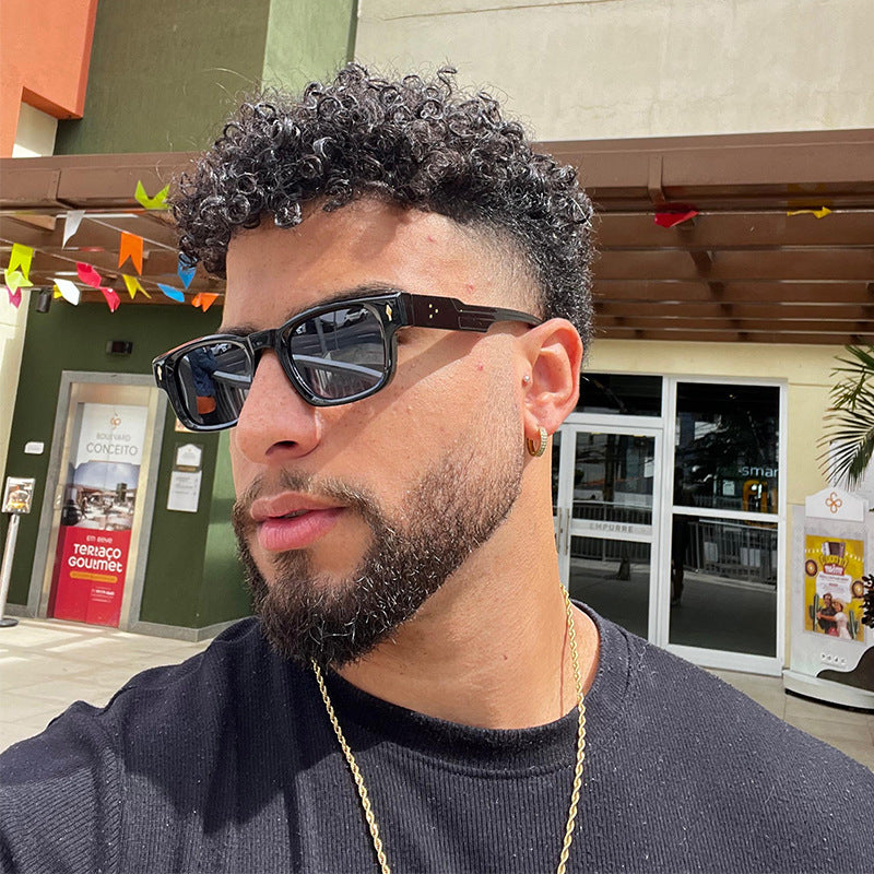 Men's Retro Rectangular Sunglasses Bowlift
