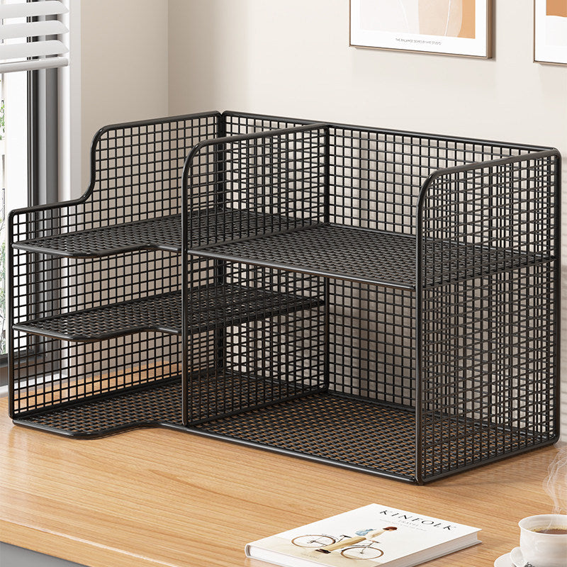 Modern Wire Mesh Document Organizer Rack Bowlift