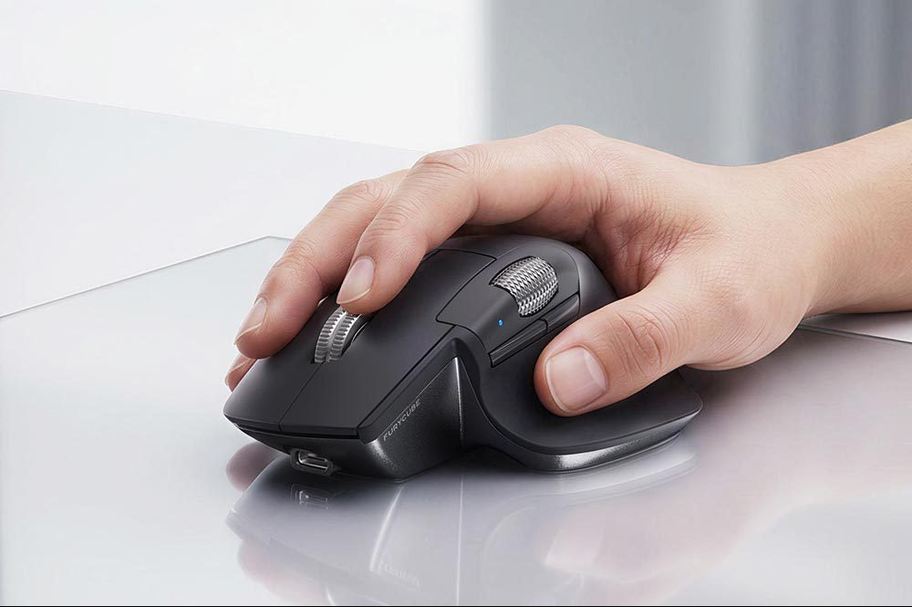 Ergonomic Wireless Office Mouse Bowlift