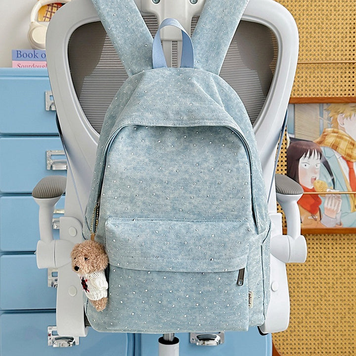 Casual Lightweight Backpack with Polka Dot Design Bowlift