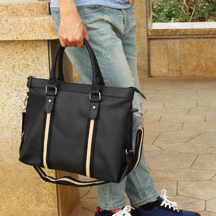 Elegant and Multifunctional Leather Briefcase Bowlift