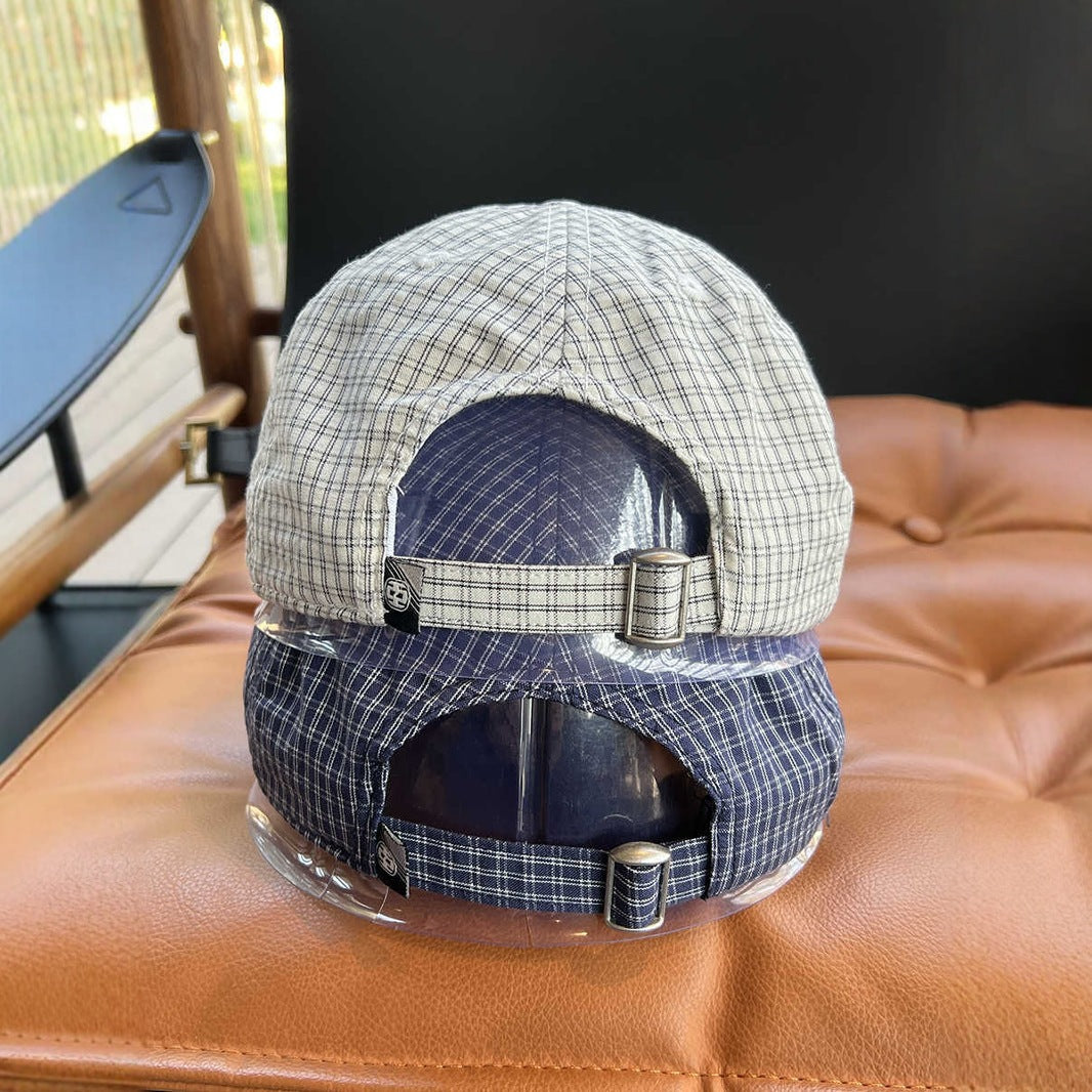 Men's Casual Checkered Baseball Cap Bowlift
