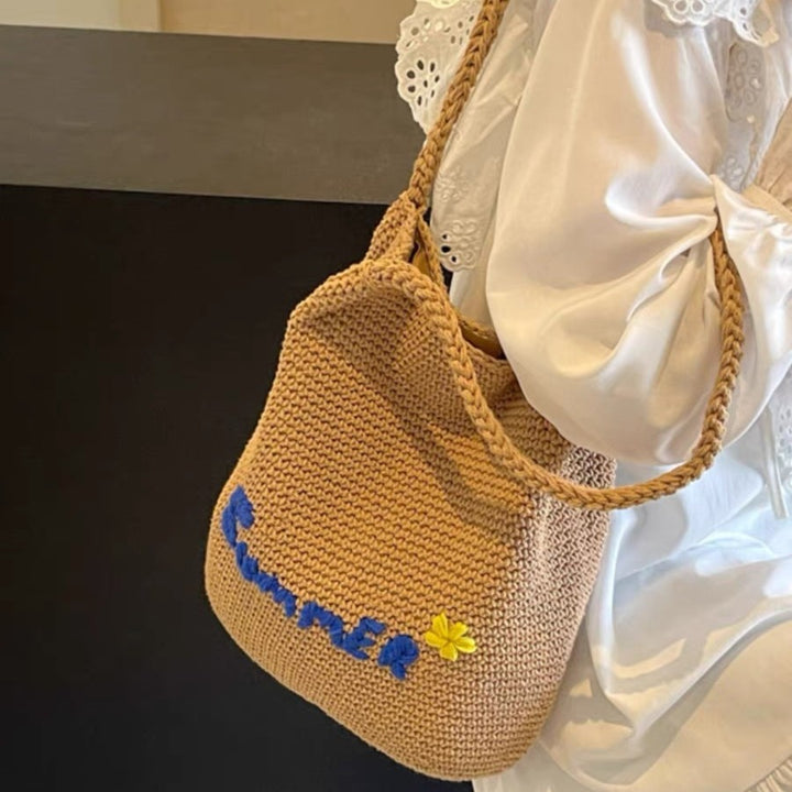 Handcrafted cotton bag with cheerful summer motif Bowlift