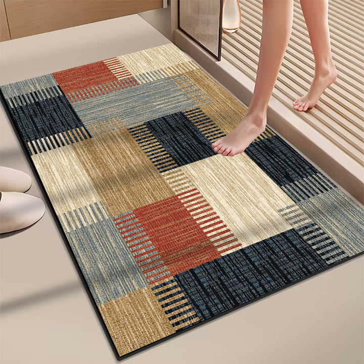 Elegant Marble-Themed Bath Mat Bowlift