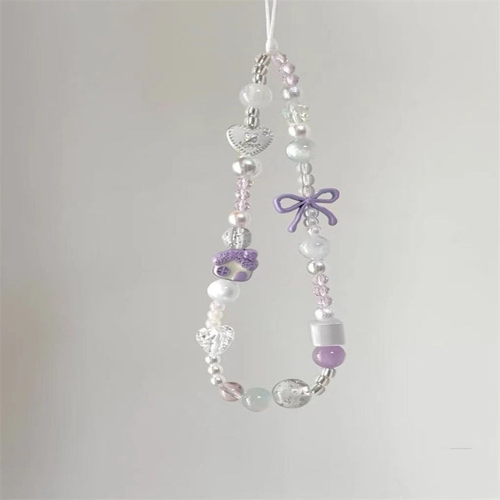 Charming Decorative Beaded Phone Strap Bowlift