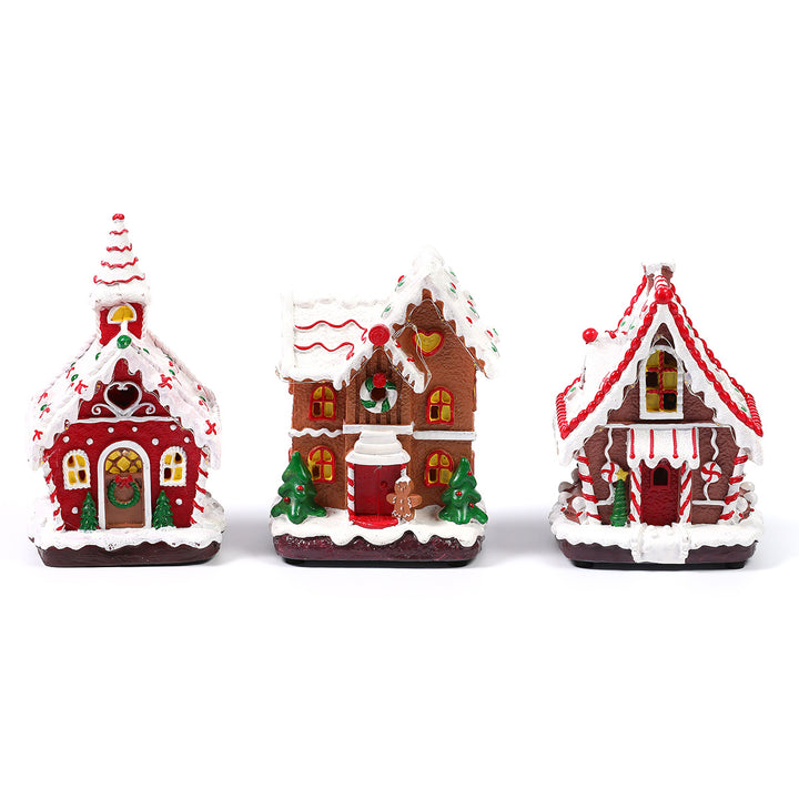LED Light-Up Gingerbread House Decoration Bowlift