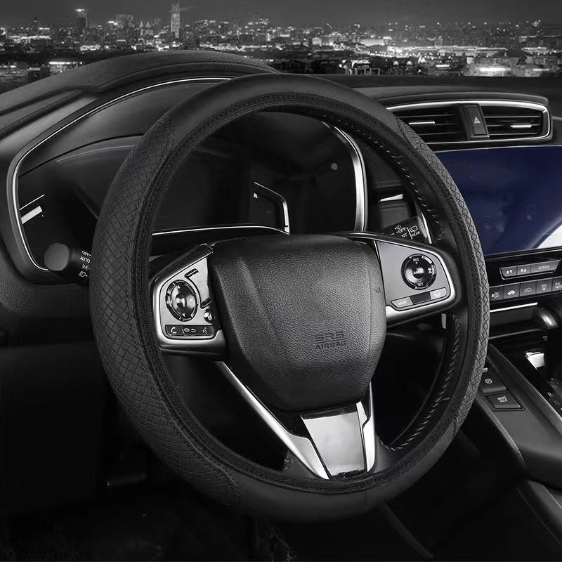 Premium padded steering wheel cover with anti-slip textured grip Bowlift