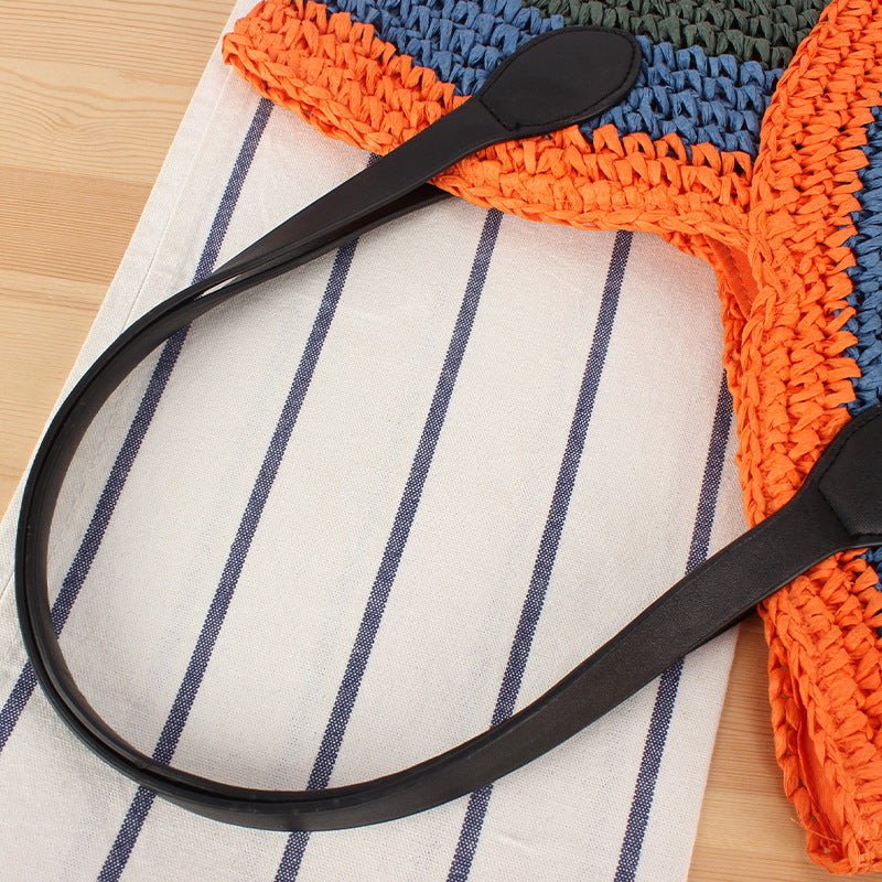 Fashionable Braided Tote Bag with Unique Wave Pattern Bowlift