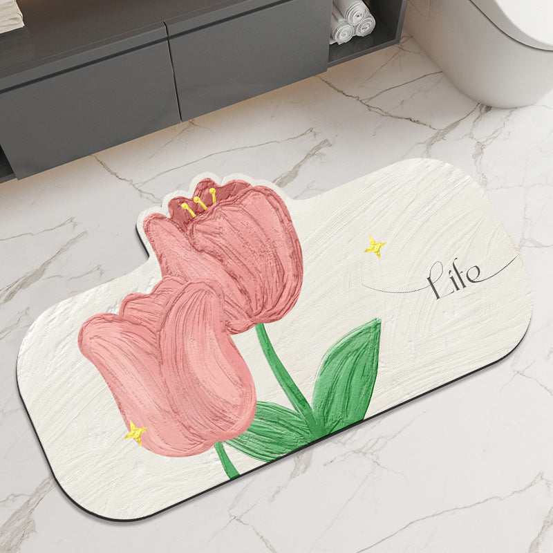 Decorative Floral Bath Mat