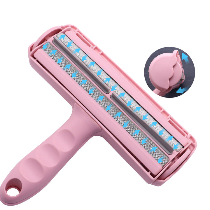Self-cleaning pet hair and lint roller with washable refillable cartridge Bowlift