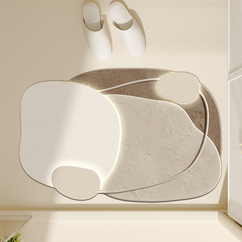 Floral-Inspired Decorative Bath Mat Bowlift