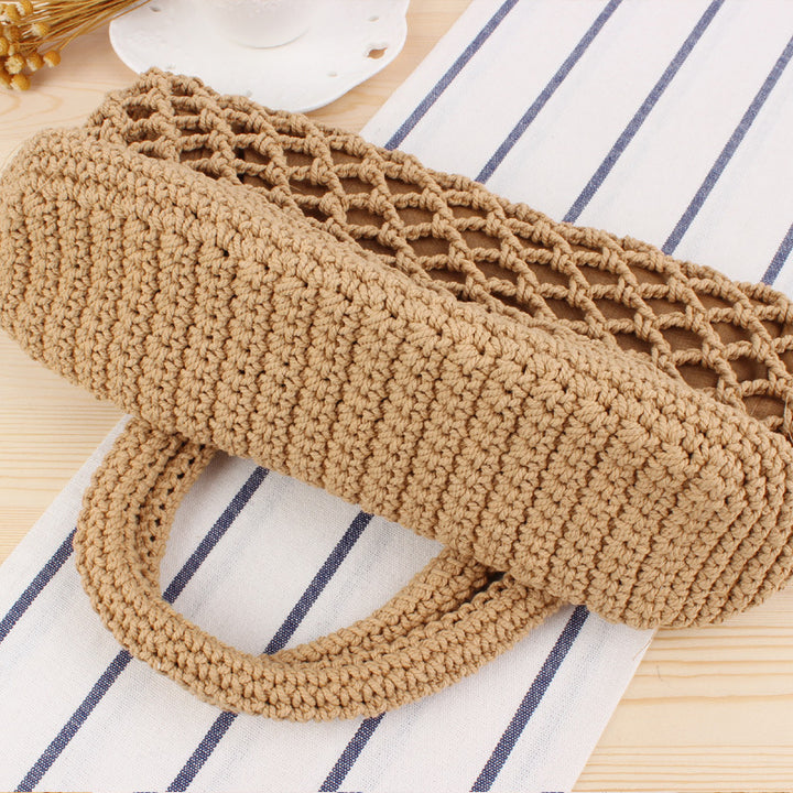 Macrame Beach Bag with Innovative Mesh Design Bowlift