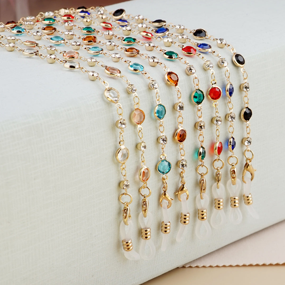Decorative Gemstone Eyewear Chain Bowlift