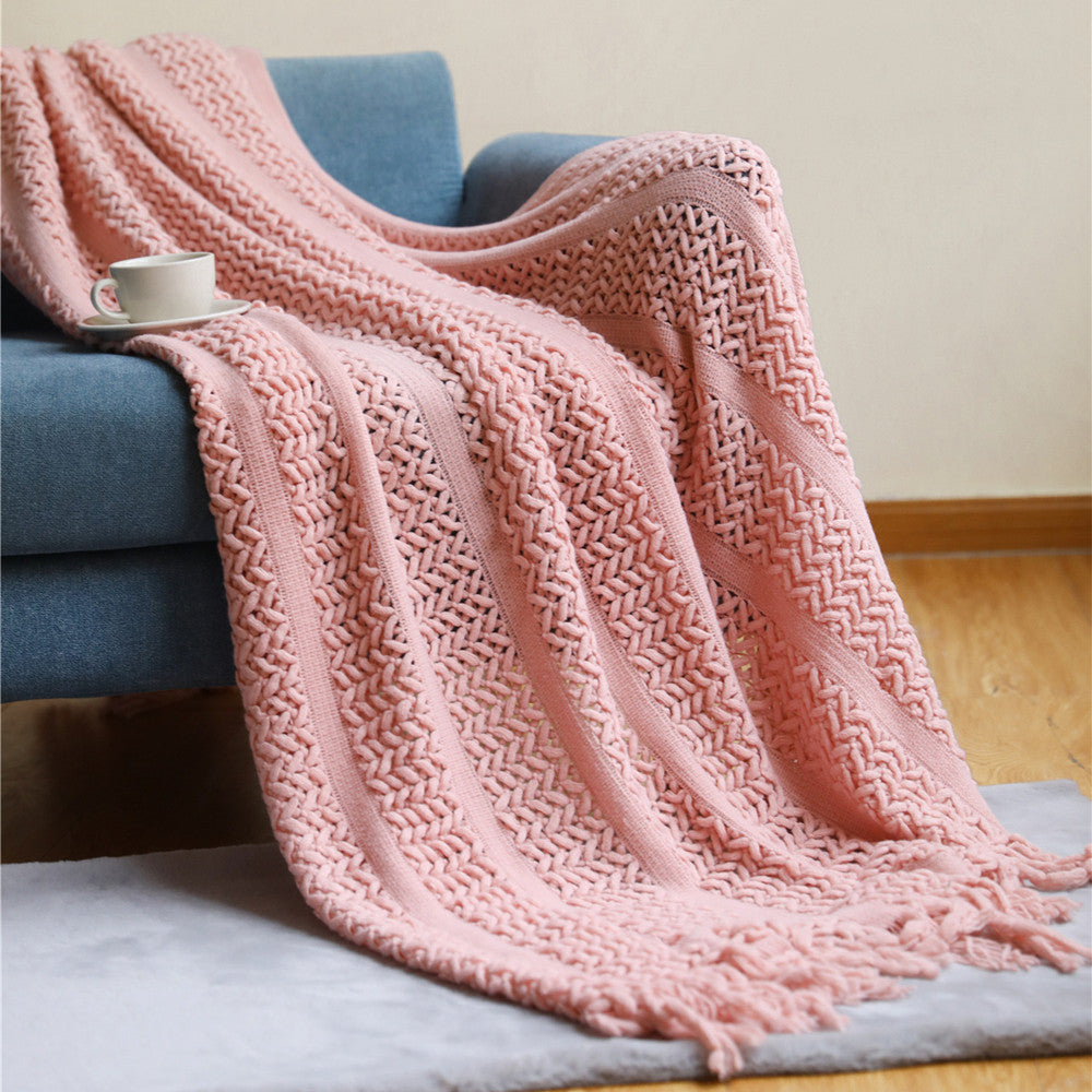 Premium Handcrafted Fringe Throw Blanket Bowlift